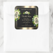 Luxe Floral Gold Black Product Labels grafische Ro (Tas)