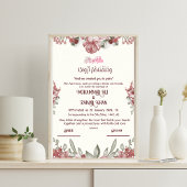 Luxe Floral Islamitisch Nikkah Certificaat Posters