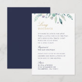 Luxe Floral lange afstand Baby shower Informatiekaartje (Voorkant / Achterkant)