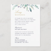 Luxe Floral lange afstand Baby shower Informatiekaartje (Voorkant)
