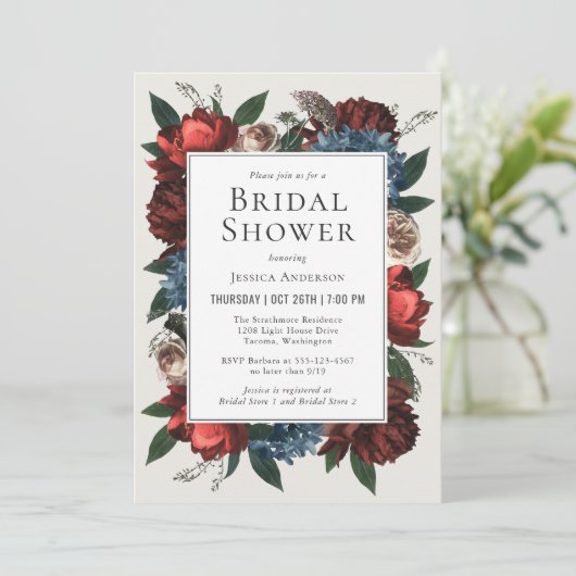 Luxe Floral Lijst Vrijgezellenfeest Kaart (Staand voorkant)