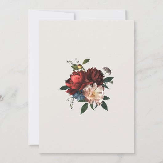Luxe Floral Lijst Vrijgezellenfeest Kaart (Achterkant)