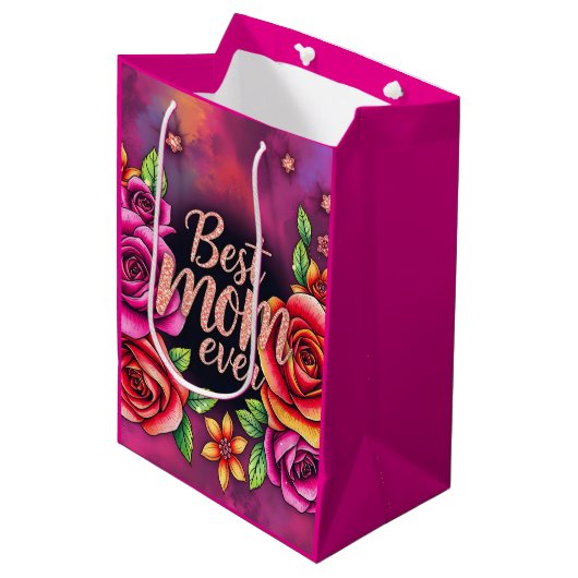 Luxe Floral Modern Gift Collectie Medium Cadeauzakje (Voorkant Gekanteld)
