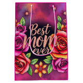 Luxe Floral Modern Gift Collectie Medium Cadeauzakje (Achterkant)