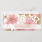 Luxe Floral Monogram Logo Merk Cadeaubon (Voorkant)
