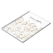 Luxe Floral Notitieboek met aangepaste tekst (Linkerzijde)