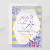 Luxe Floral Prinses Verjaardag Kaart (Voorkant)