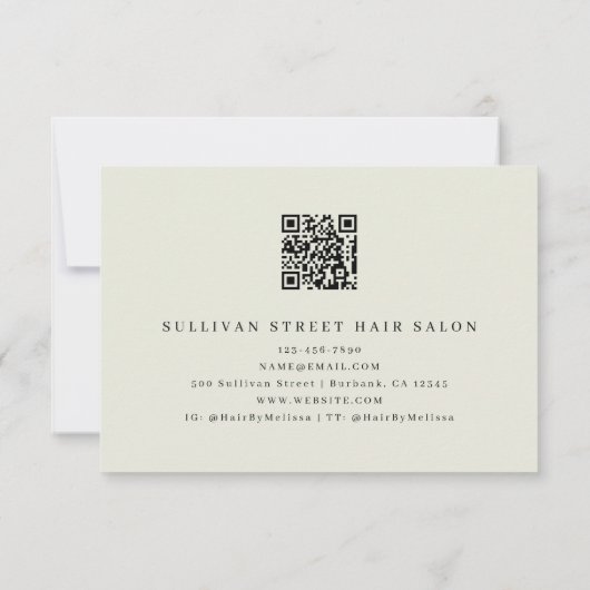 Luxe Floral QR Code Zakelijk Cadeaubon (Achterkant)
