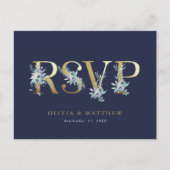 Luxe Floral RSVP Briefkaart met Maaltijdkeuze (Voorkant)