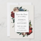 Luxe Floral Save the Date for Wedding (Voorkant)