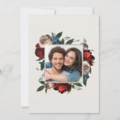 Luxe Floral sla de datum op met uw foto Save The Date (Achterkant)