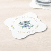 Luxe Floral Vrijgezellenfeest Kartonnen Onderzetters (Gekanteld)