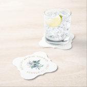 Luxe Floral Vrijgezellenfeest Kartonnen Onderzetters (Insitu)