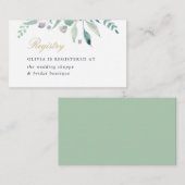 Luxe Floral Vrijgezellenfeest Registry Informatiekaartje (Voorkant / Achterkant)