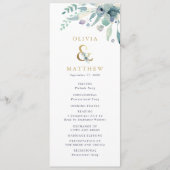 Luxe Floral Wedding Ceremony Programma (Voorkant)