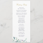 Luxe Floral Wedding Ceremony Programma (Achterkant)