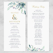 Luxe Floral Wedding Ceremony Programma
