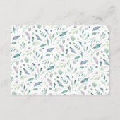 Luxe Floral Wedding Reception Informatiekaartje (Achterkant)