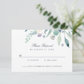 Luxe Floral Wedding RSVP-kaart RSVP Kaartje (Staand voorkant)