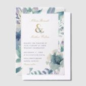 Luxe Floral Wedding Vellum Uitnodigingen (Offset)