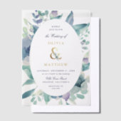 Luxe Floral Wedding Vellum Uitnodigingen (Offset)