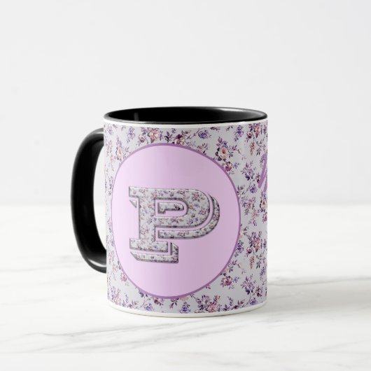Luxe Flowers Monogram P Mok (Voorkant links)