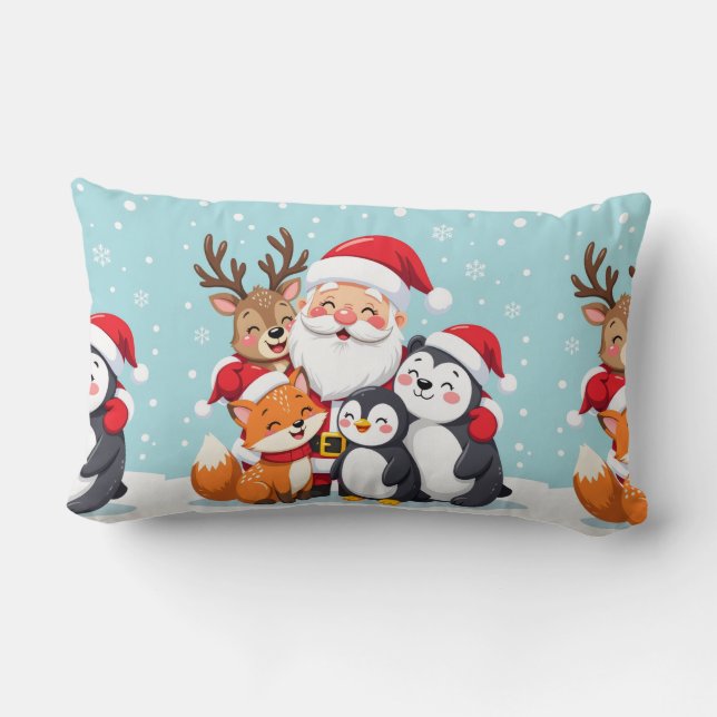 Luxe Fluwelen Kerst Kussenhoes Kussen (Achterkant)