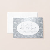 Luxe FOIL FOTO Gevouwen Elegante Bladeren TROUWEN Folie Kaarten (Voorkant met envelop)