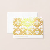 Luxe FOIL FOTO Gevouwen Elegante DAMAST BRUILOFT Folie Kaarten (Met envelop)