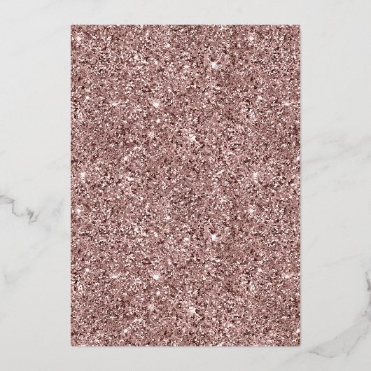 Luxe Folie 30e Roos Wijnvolwassene Verjaardag Folie Uitnodiging (Achterkant)