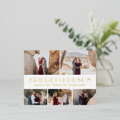 Luxe FOLIE Collage sparen het Briefkaart Datum (Staand Voorkant)