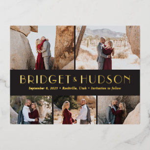 Luxe FOLIE Collage sparen het Briefkaart Datum