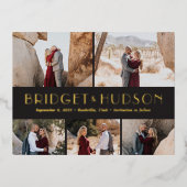 Luxe FOLIE Collage sparen het Briefkaart Datum (Voorkant)