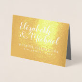 Luxe FOLIE FOTO gevouwen elegante moderne WEDDING Folie Kaarten (Voorkant)