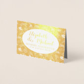 Luxe FOLIE FOTO vouwt elegante bladeren WEDING Folie Kaarten (Voorkant)