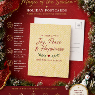 Luxe Folie Kerstkaarten Cadeau Feestdagen Briefkaart
