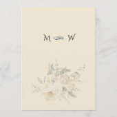 Luxe formele elegante gouden bruiloft menu (Achterkant)