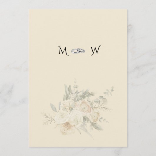 Luxe formele elegante gouden bruiloft menu (Achterkant)