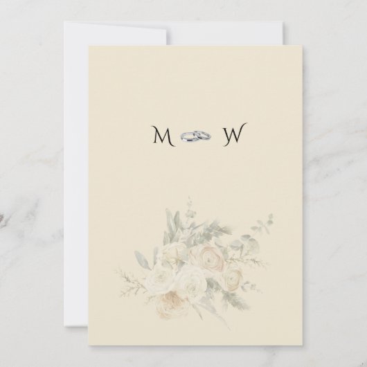 Luxe formele elegante gouden bruiloft uitnodiging (Achterkant)