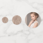 Luxe Foto Beige Ballon Glitter Party Confetti (Achterkanten)