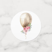 Luxe Foto Beige Ballon Glitter Party Confetti (Kleine voorkant)