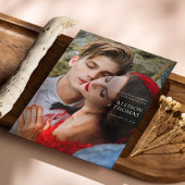 Luxe foto bruiloft dank u kaart