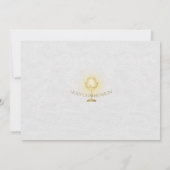 Luxe foto jongen gouden kelk heilige communie kaart (Achterkant)