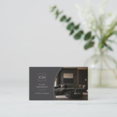 Luxe foto monogram QR-code ontwerper Visitekaartje (Staand voorkant)