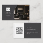 Luxe foto QR-code interieurontwerper Visitekaartje (Voorkant / Achterkant)