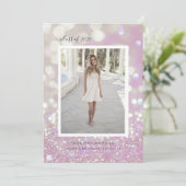 luxe foto van glitter - afstuderen kaart (Staand voorkant)