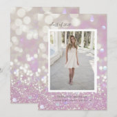 luxe foto van glitter - afstuderen kaart (Voorkant / Achterkant)