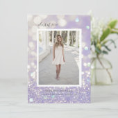 luxe foto van glitter - afstuderen kaart (Staand voorkant)