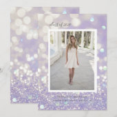 luxe foto van glitter - afstuderen kaart (Voorkant / Achterkant)