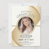 Luxe foto Verjaardag Afstuderen Sparkling Gold Kaart (Voorkant)